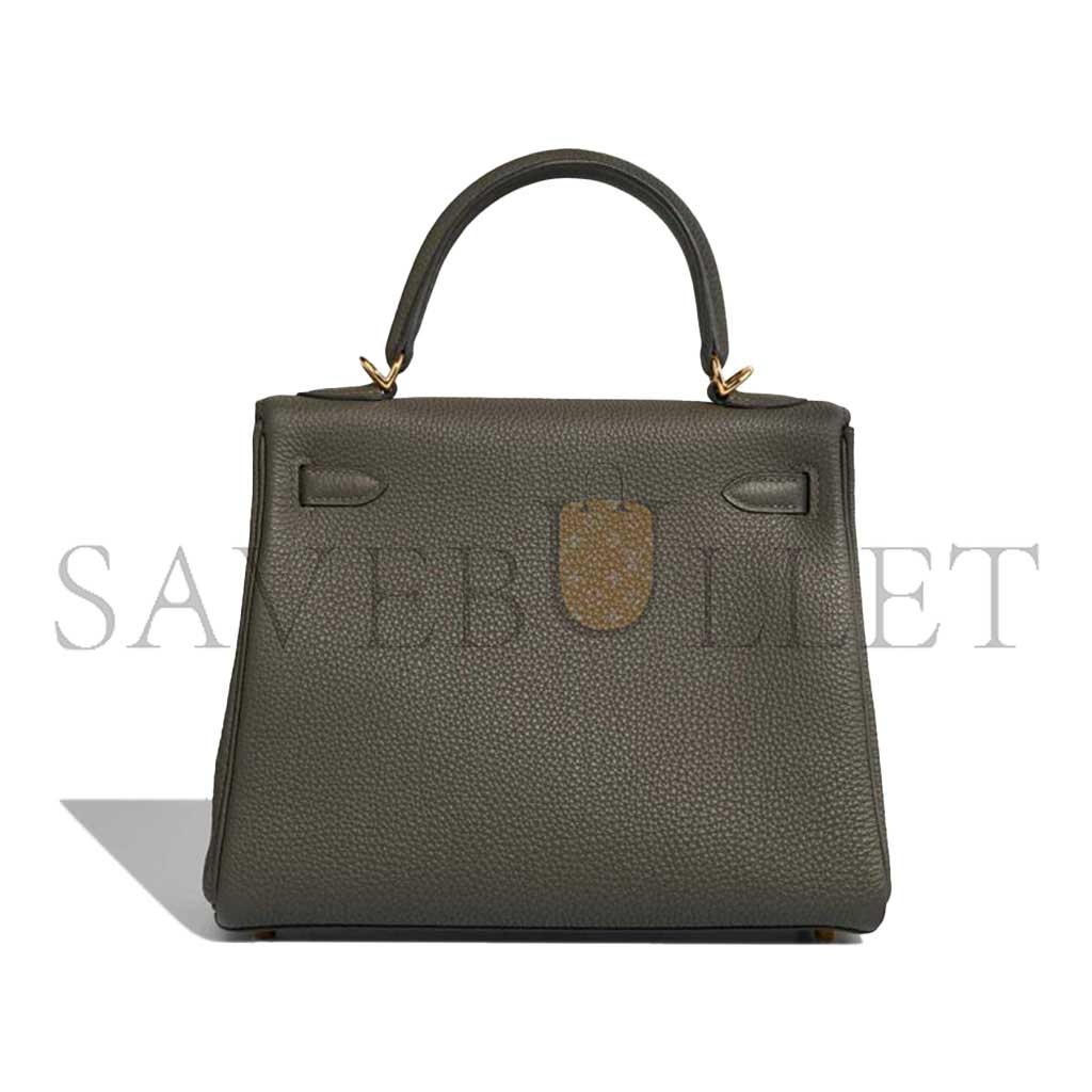 H**mes kelly 25 togo vert de gris (25*17*7cm)